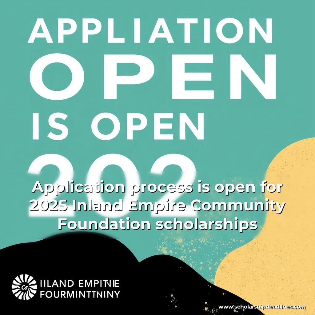 Artistic representation for Application process is open for 2025 Inland Empire Community Foundation scholarships