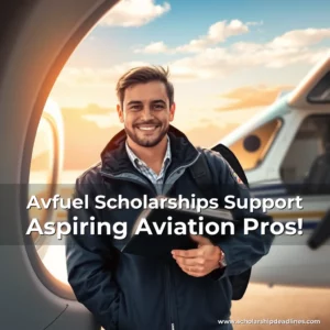 Artistic representation for Avfuel Scholarships Support Aspiring Aviation Pros!