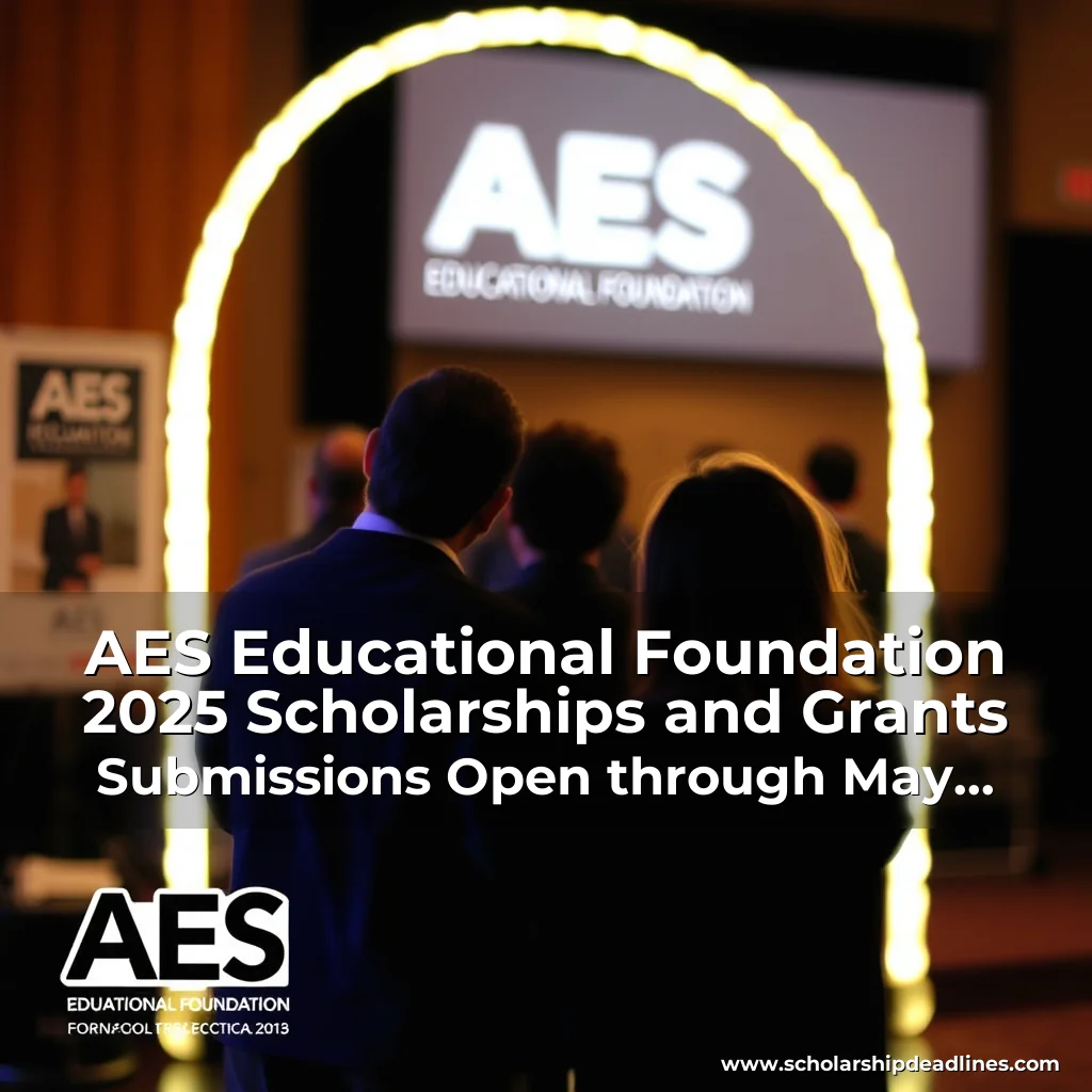 Artistic representation for AES Educational Foundation 2025 Scholarships and Grants Submissions Open through May 15 FOH