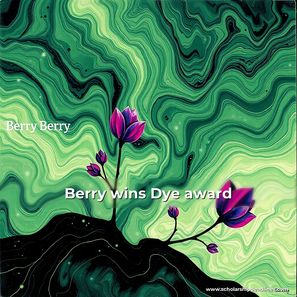 Artistic representation for Berry wins Dye award