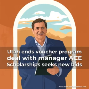 Artistic representation for Utah ends voucher program deal with manager ACE Scholarships seeks new bids