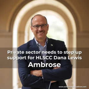 Artistic representation for Private sector needs to step up support for HLSCC Dana Lewis Ambrose