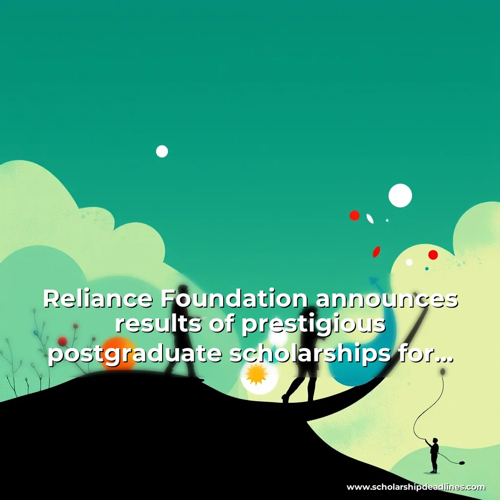 Artistic representation for Reliance Foundation announces results of prestigious postgraduate scholarships for 2024 25 on National Science Day