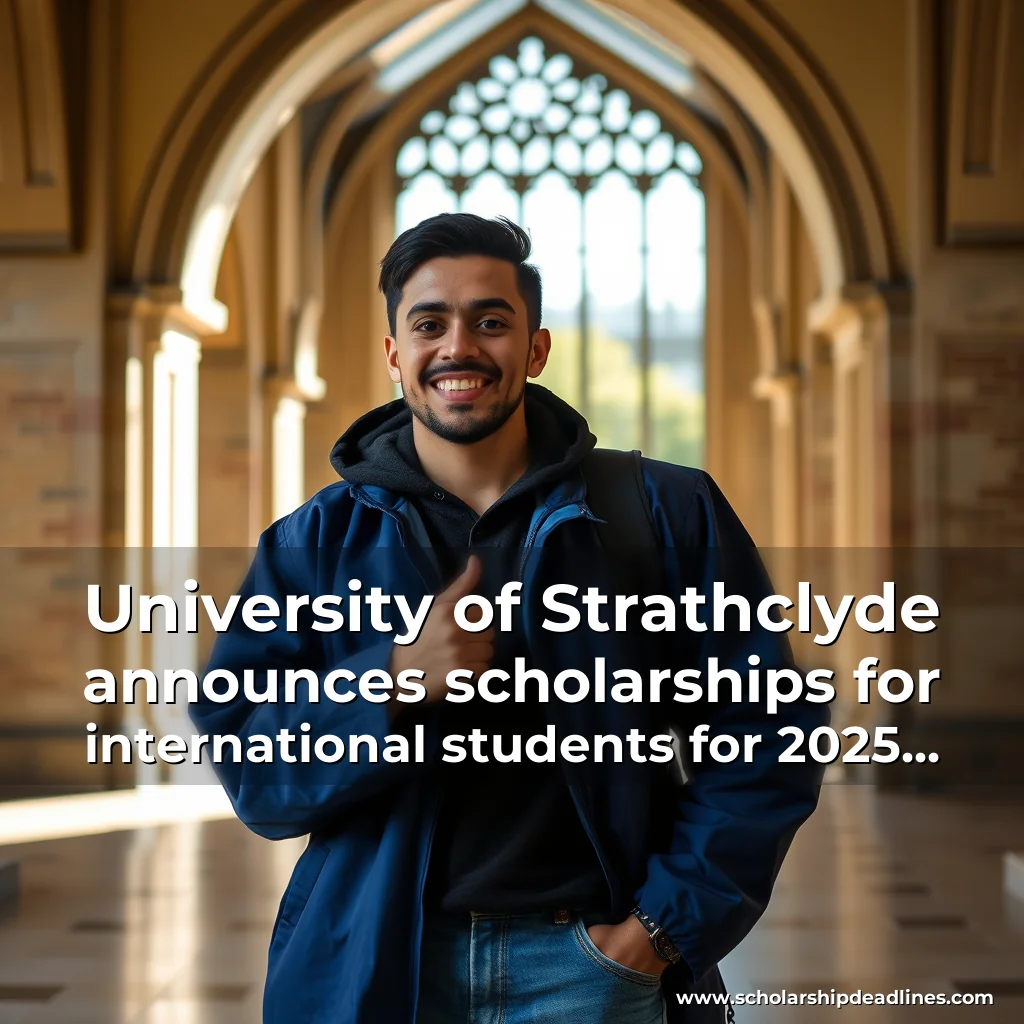 Artistic representation for University of Strathclyde announces scholarships for international students for 2025 26 intake