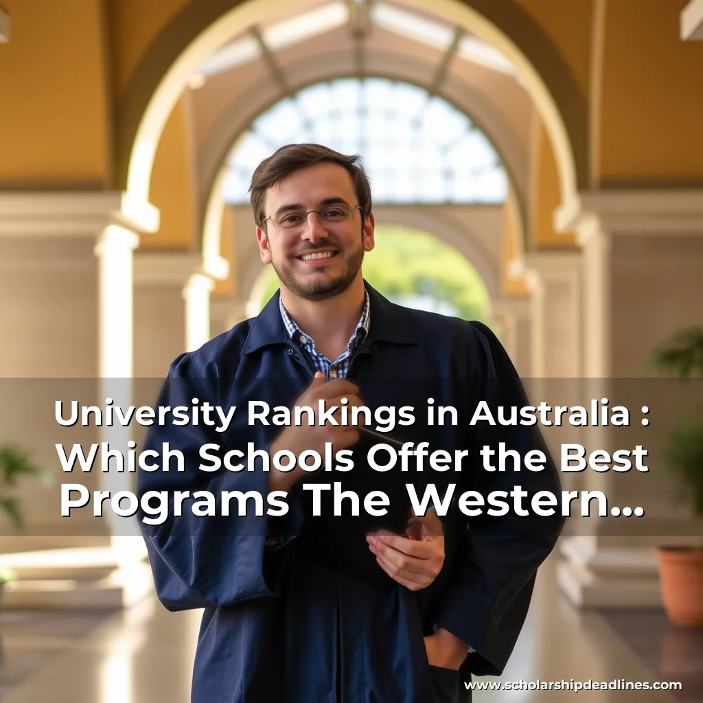 Artistic representation for University Rankings in Australia : Which Schools Offer the Best Programs The Western Weekender