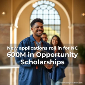 Artistic representation for New applications roll in for NC 600M in Opportunity Scholarships