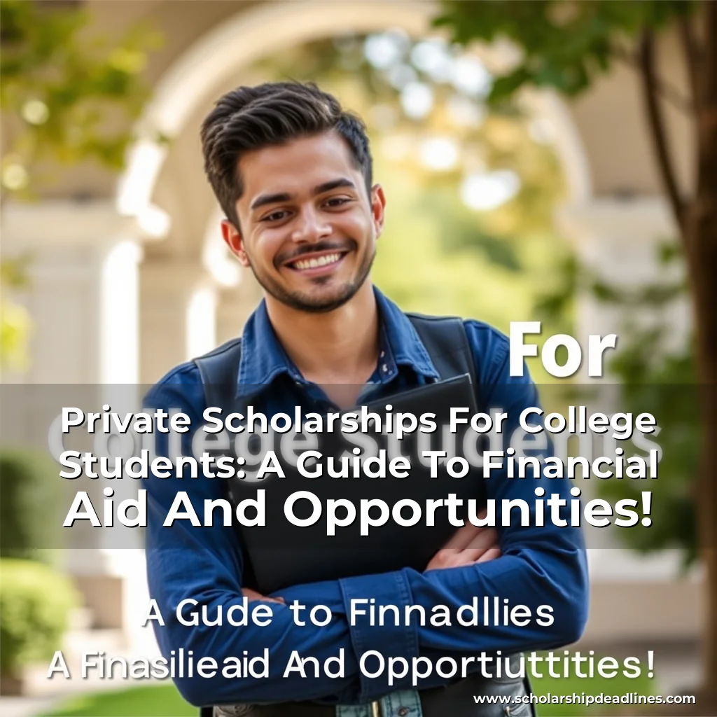 Artistic representation for Private Scholarships For College Students: A Guide To Financial Aid And Opportunities!