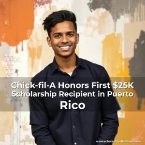 Artistic representation for Chick-fil-A Honors First $25K Scholarship Recipient in Puerto Rico