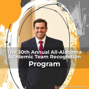 Artistic representation for The 30th Annual All-Alabama Academic Team Recognition Program