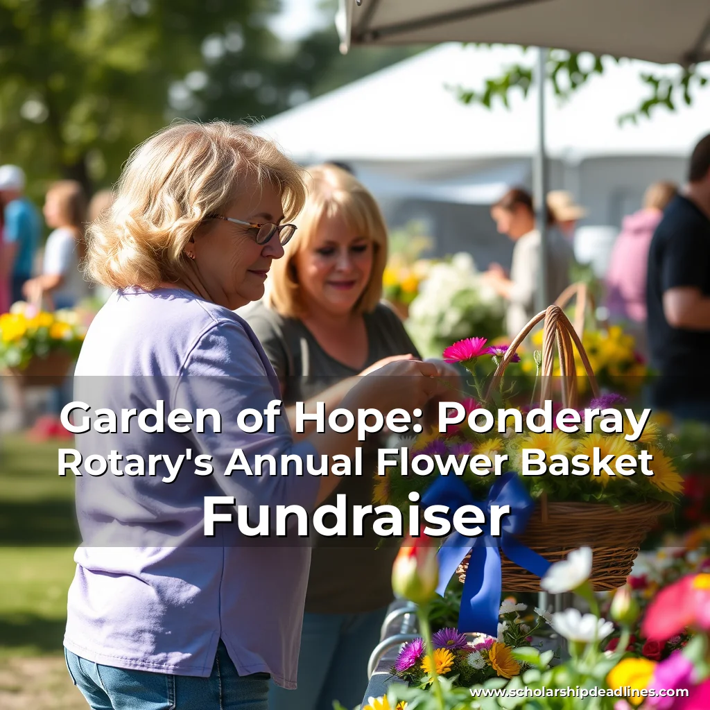 Artistic representation for Garden of Hope: Ponderay Rotary's Annual Flower Basket Fundraiser