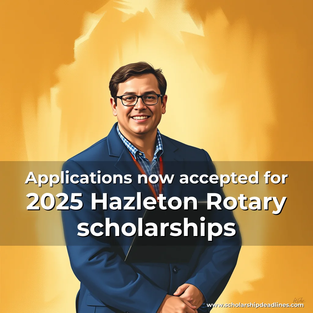 Artistic representation for Applications now accepted for 2025 Hazleton Rotary scholarships