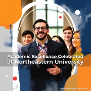 Artistic representation for Academic Excellence Celebrated at Northeastern University