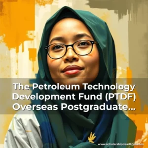 Artistic representation for The Petroleum Technology Development Fund (PTDF) Overseas Postgraduate Scholarship Scheme