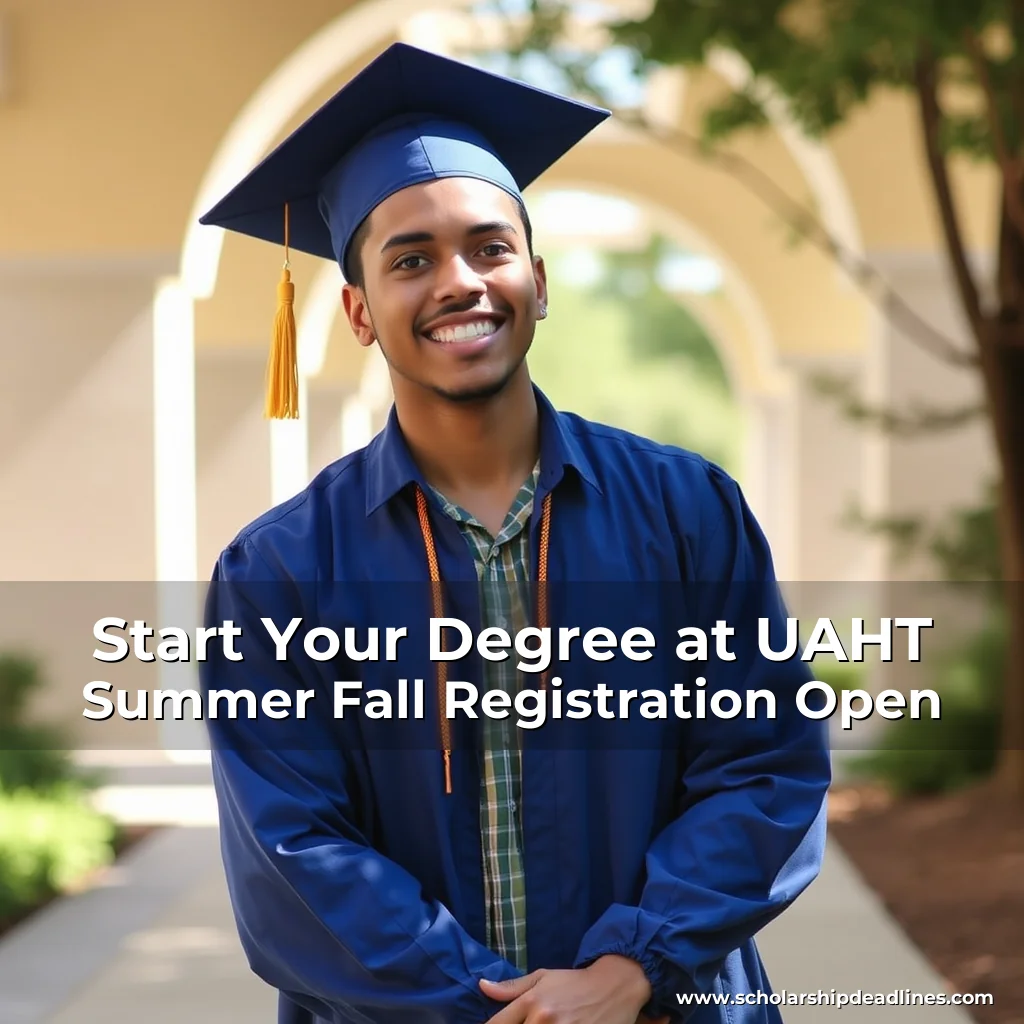 Artistic representation for Start Your Degree at UAHT Summer Fall Registration Open