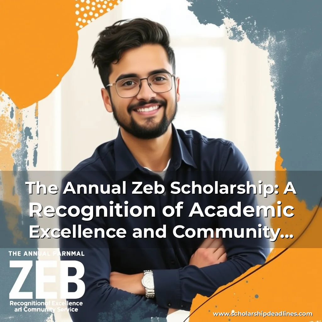 Artistic representation for The Annual Zeb Scholarship: A Recognition of Academic Excellence and Community Service