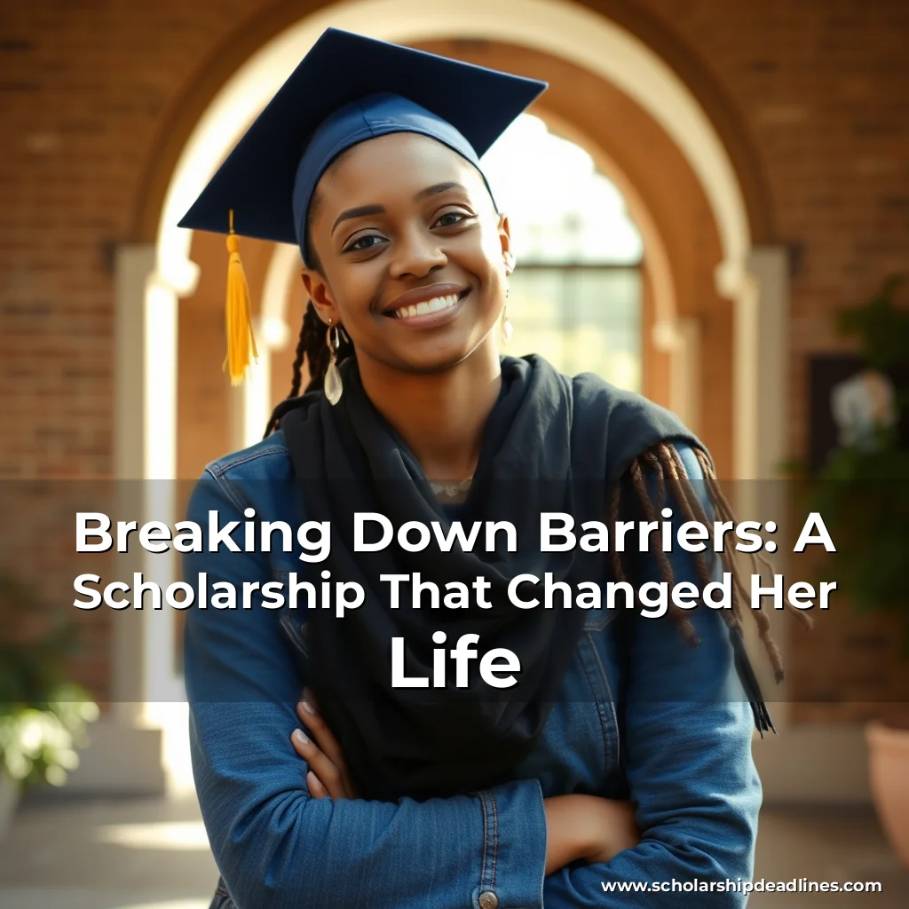 Artistic representation for Breaking Down Barriers: A Scholarship That Changed Her Life