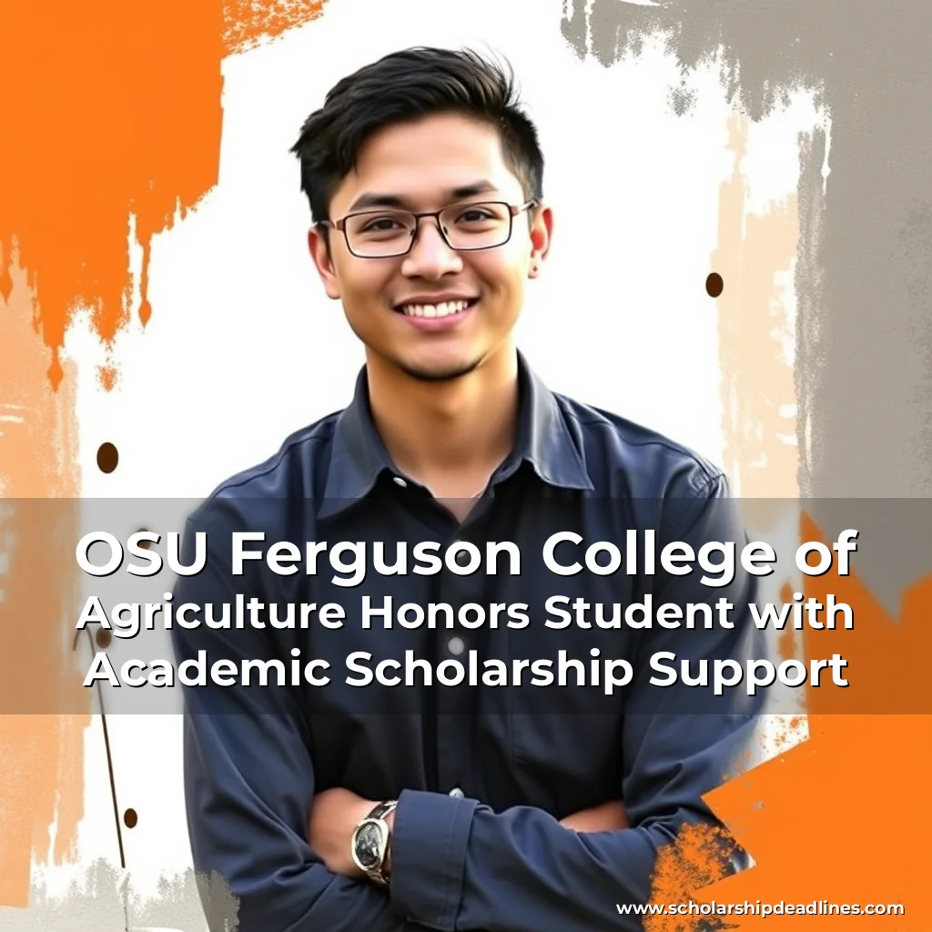 Artistic representation for OSU Ferguson College of Agriculture Honors Student with Academic Scholarship Support