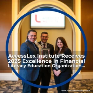 Artistic representation for AccessLex Institute Receives 2025 Excellence In Financial Literacy Education Organization of the Year Award