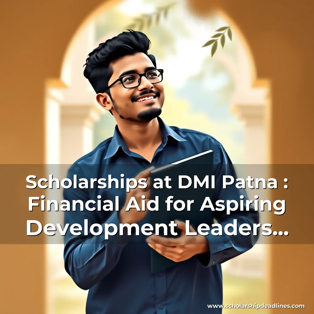 Artistic representation for Scholarships at DMI Patna : Financial Aid for Aspiring Development Leaders PaGaLGuY