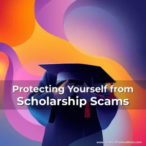 Artistic representation for Protecting Yourself from Scholarship Scams