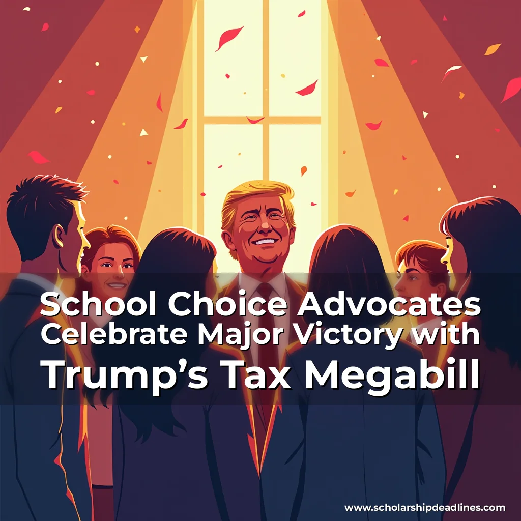 Artistic representation for School Choice Advocates Celebrate Major Victory with Trump’s Tax Megabill