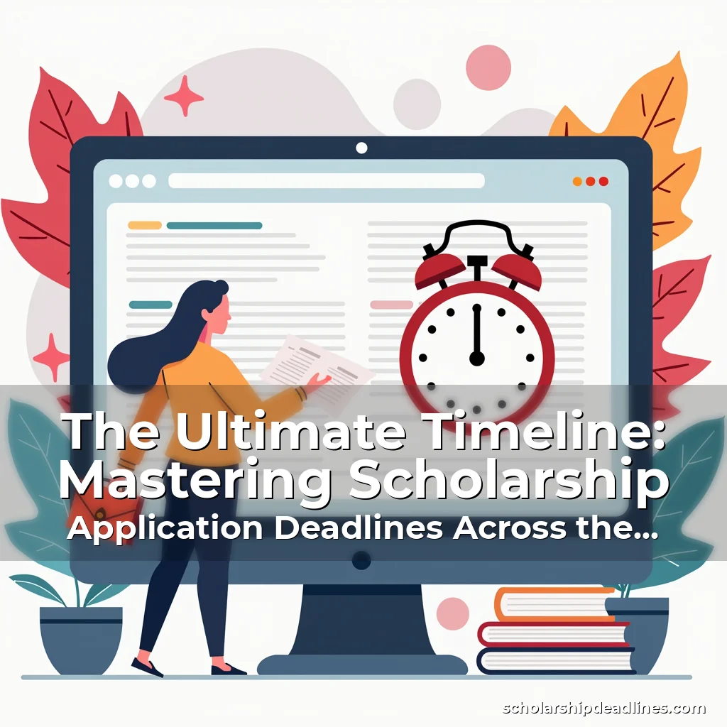 Artistic representation for The Ultimate Timeline: Mastering Scholarship Application Deadlines Across the Globe