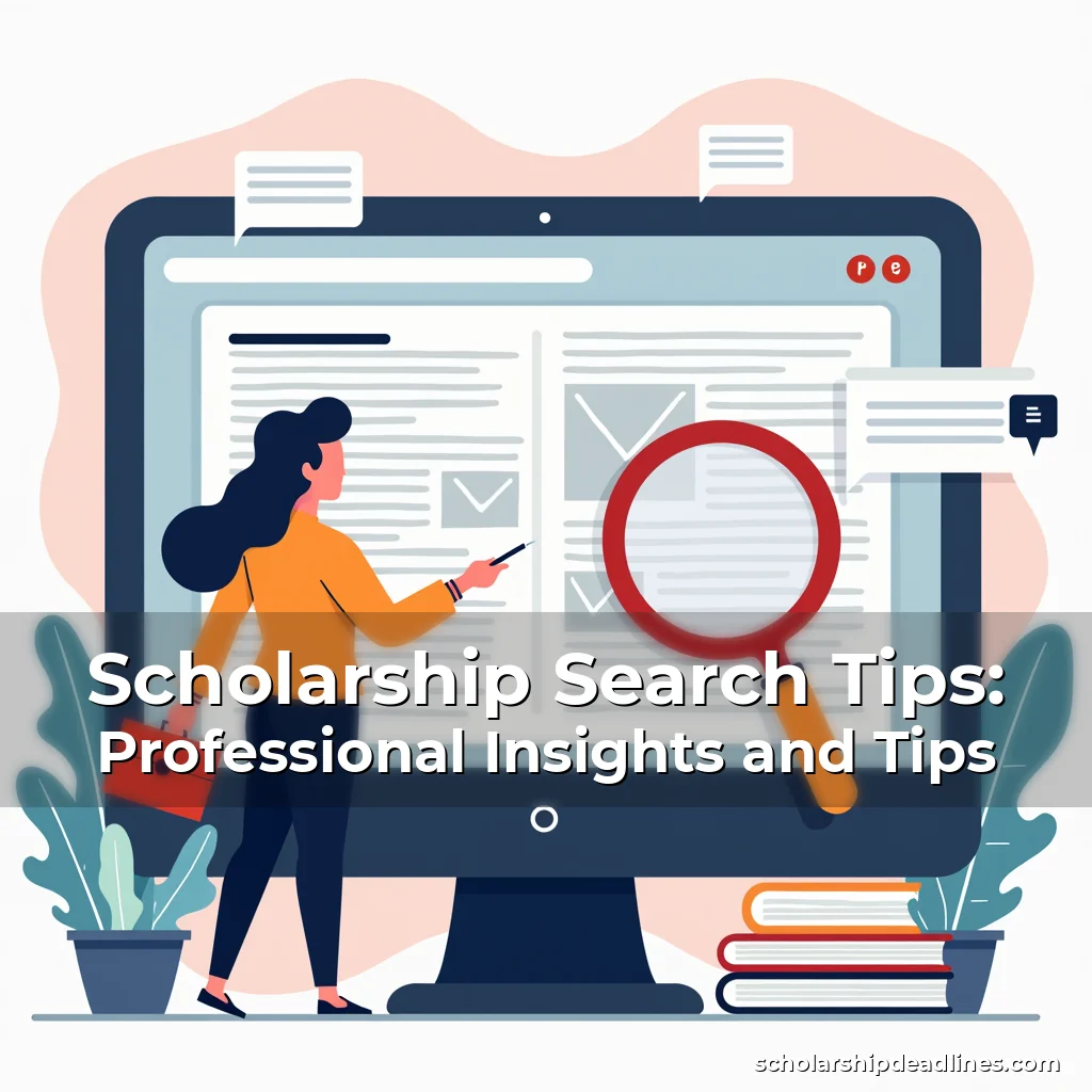 Artistic representation for Scholarship Search Tips: Professional Insights and Tips