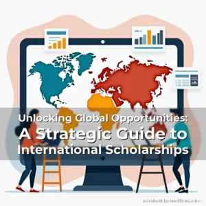 Artistic representation for Unlocking Global Opportunities: A Strategic Guide to International Scholarships